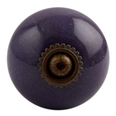 Purple Round Antique Fitting Ceramic Cabinet Knob